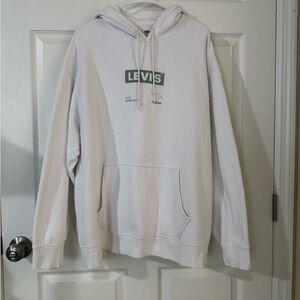 Men’s Levi’s White Boxtab Graphic Hoodie Sz XL